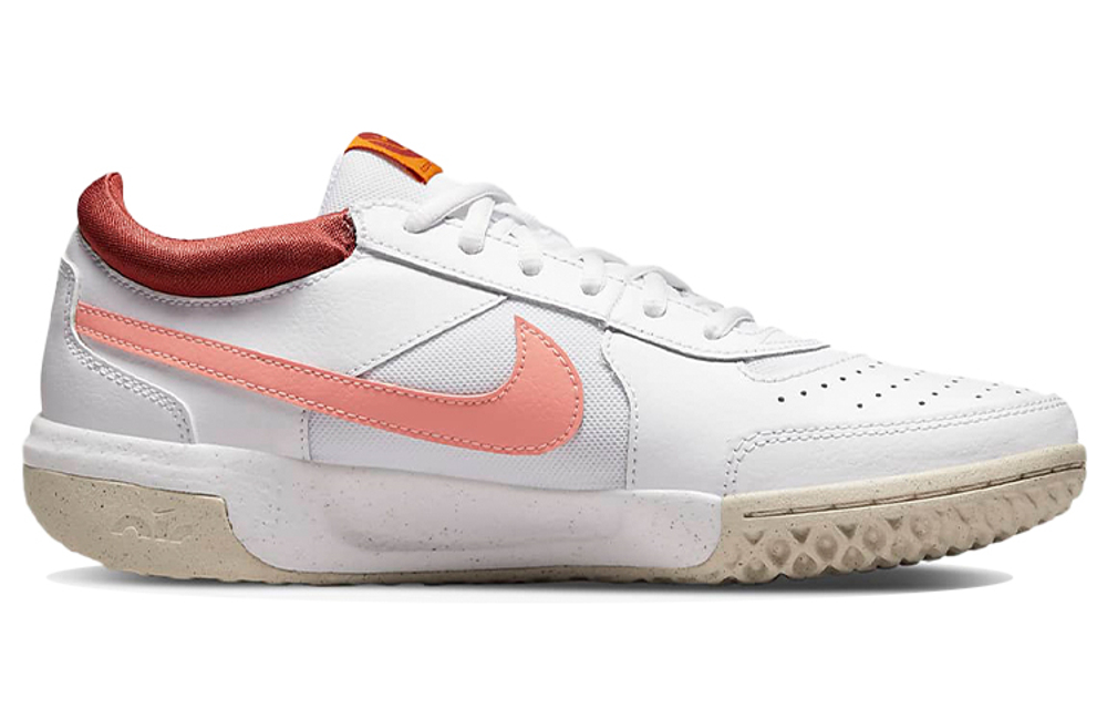 Nike Zoom Court Lite 3 Low Top Tennis Shoes White/Pink Women"s