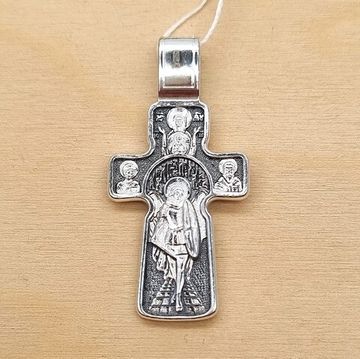 Крест православный. Распятие, Архангел Михаил, Богородица "Знамение" малый