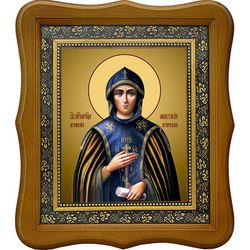 Анастасия Угличская, преподобномученица, игумения. Икона на холсте.