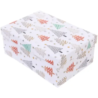 Коробка подарочная «Веселые ёлочки» 23*16*9,5 см