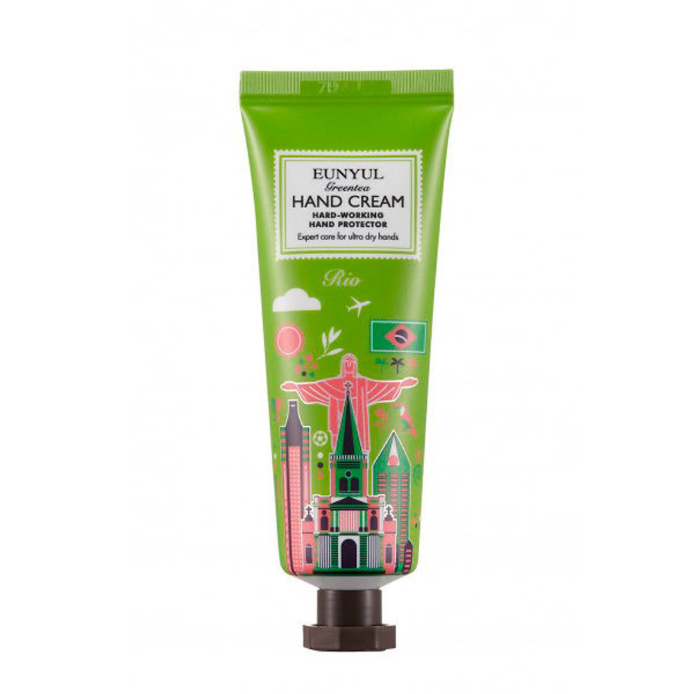 Крем для рук с экстрактом зеленого чая серия Города мира Рио Eunyul Green Tea Hand Cream 50г