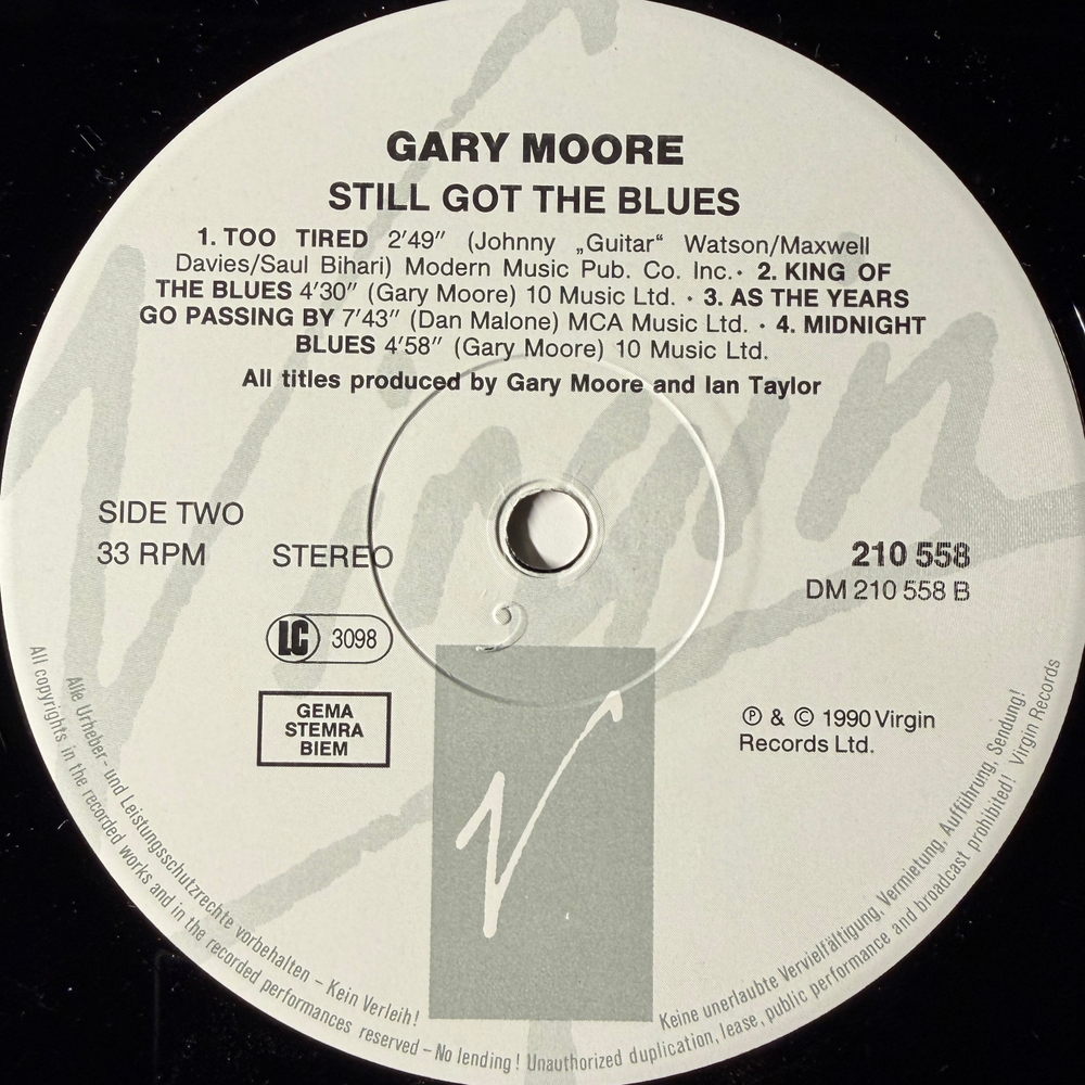 Виниловая пластинка Gary Moore - Still Got The Blues LP