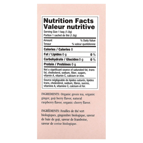 Uncle Lee's Tea, Imperial Organic, Зеленый чай с ягодами годжи, 18 чайных пакетов, 1,14 унций (32,4 г)