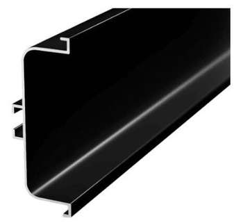 Профиль Гола-Х /Gola-X горизонтальный, С-формы, 5000мм, черный матовый, AQ