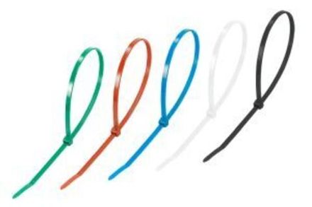 Хомут-стяжка нейлоновая REXANT 300x4,8 мм, цветная, упаковка 25 шт.
