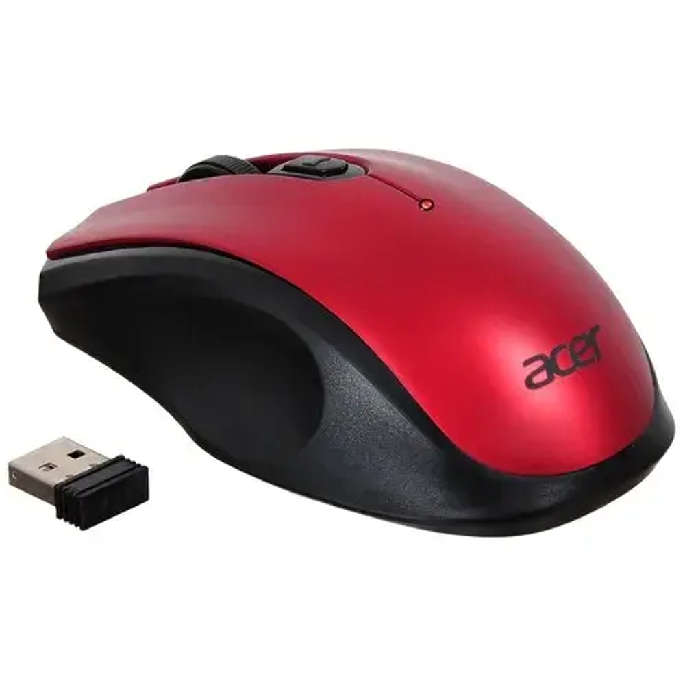 Мышь Acer OMR032 черный/красный оптич. 1600dpi беспров. USB 4but (ZL.MCEEE.009)
