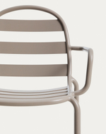 Уличный стул Joncols из алюминия с отделкой цвета таупе