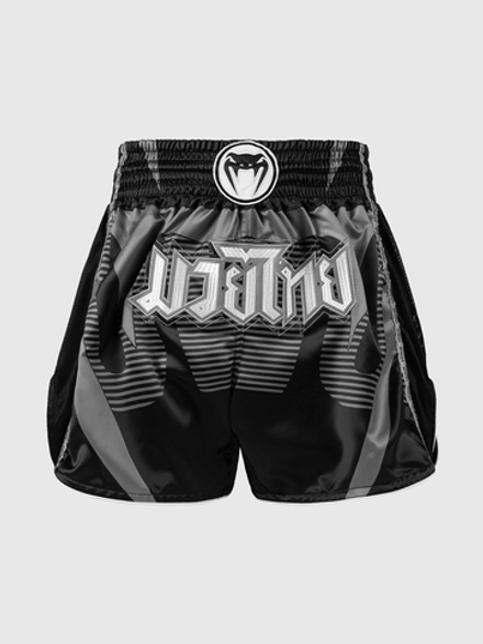 Шорты тайские Venum Adrenaline Black/Silver Grey