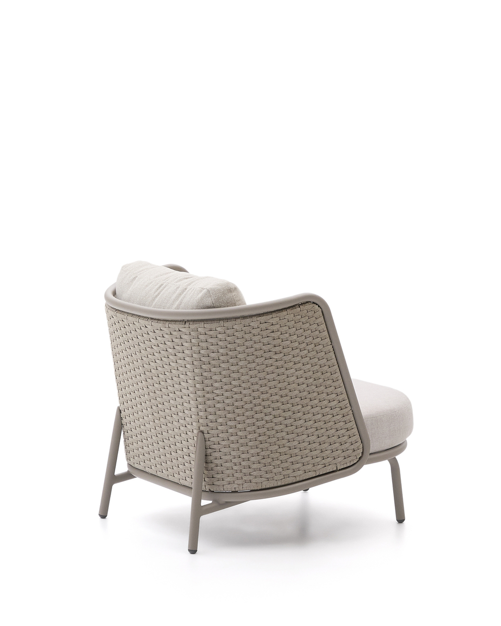 Уличное кресло Sedalis из алюминия и серо-коричневой веревки