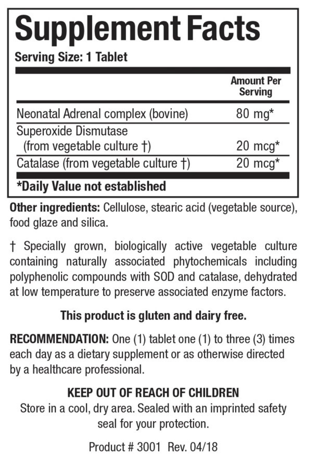 Cytozyme-AD (Neonatal Adrenal) 180