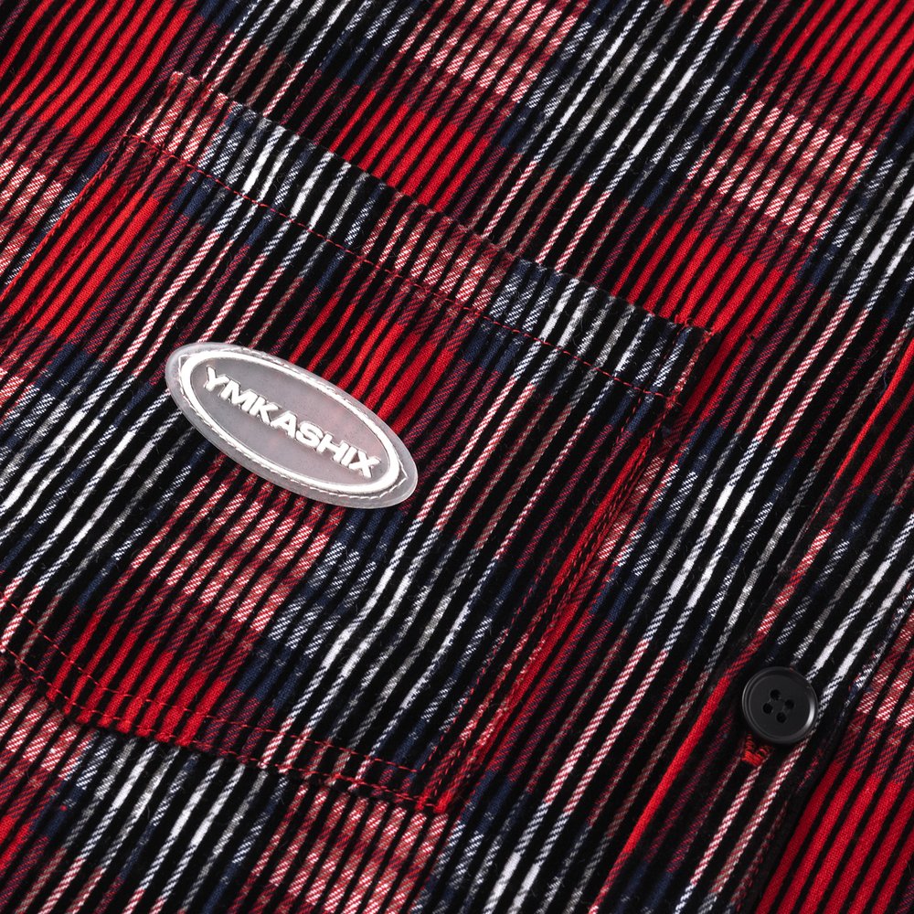 Рубашка Ymkashix Velvet Button Tartan