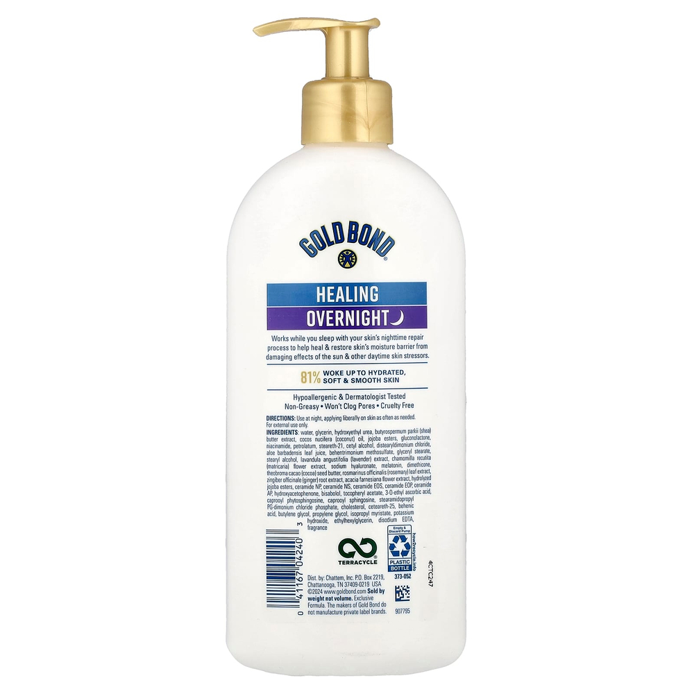 Gold Bond, заживляющий ночной лосьон для тела и лица, 368 г (13 унций)