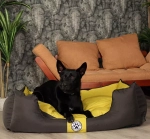 лежак для собак 110х80 горчичного цвета