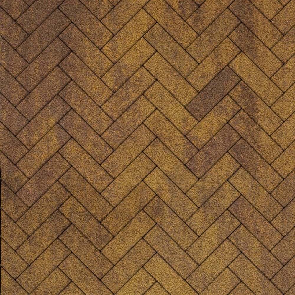 Тротуарная плитка ПАРКЕТ - Листопад гранит Янтарь