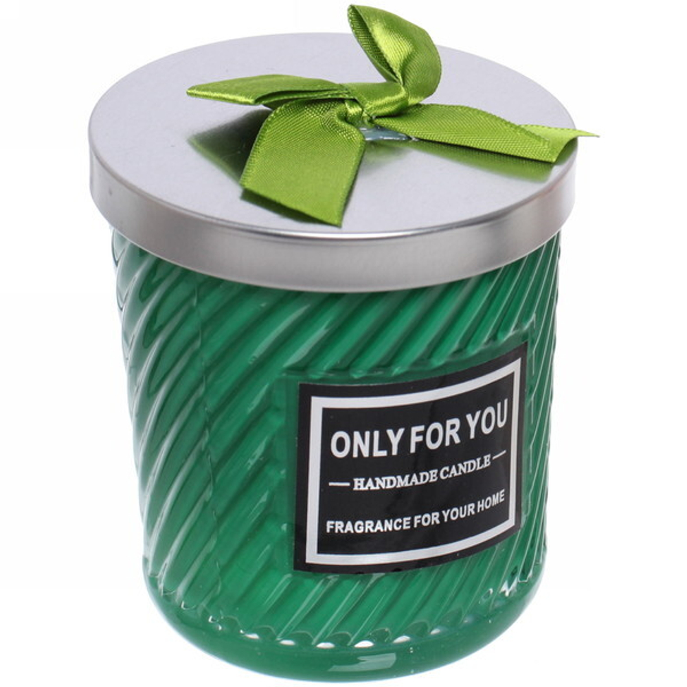 Свеча «Only For You-Anastasia» 7*7,5см в подсвечнике, в коробке, цвет зеленый X003