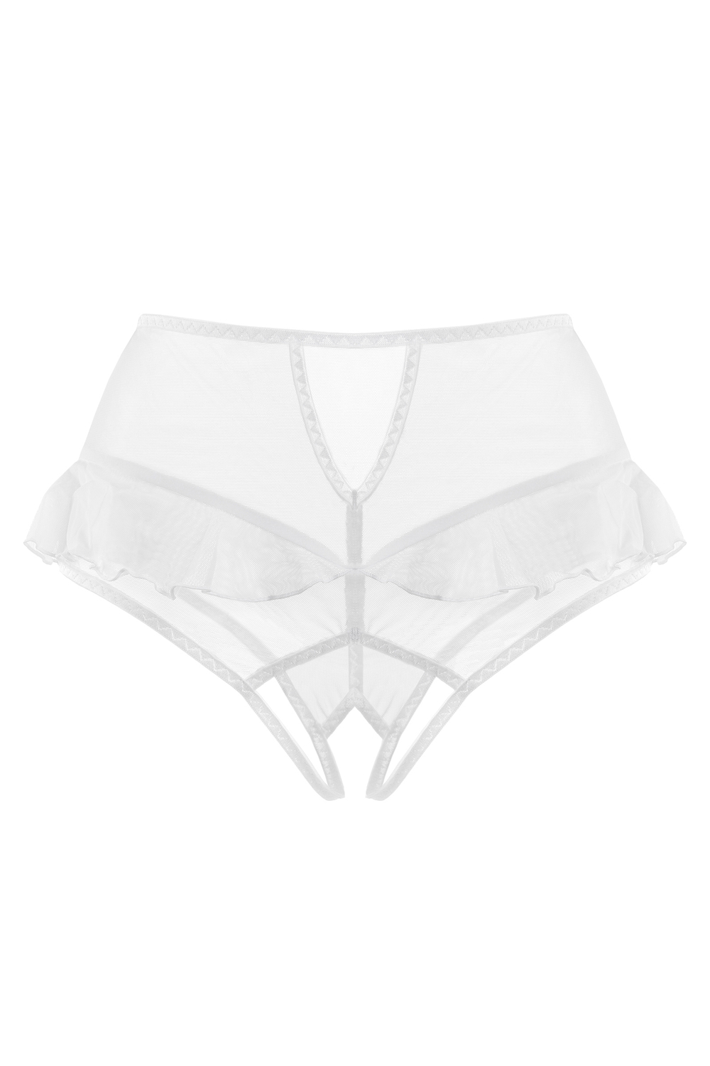 Эротические трусики с высокой посадкой Lana белые 42-44