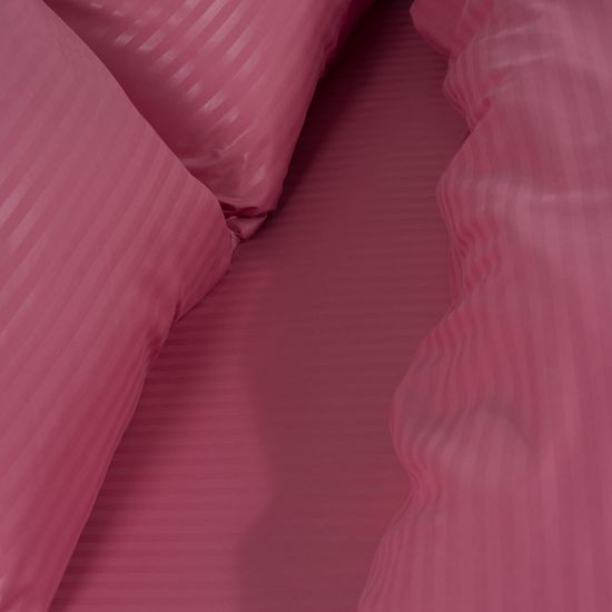 Простыня на резинке Теа Rose, 90x200х30, страйп полисатин HOMY