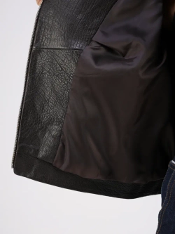 Кожаная куртка демисезонная косуха оверсайз