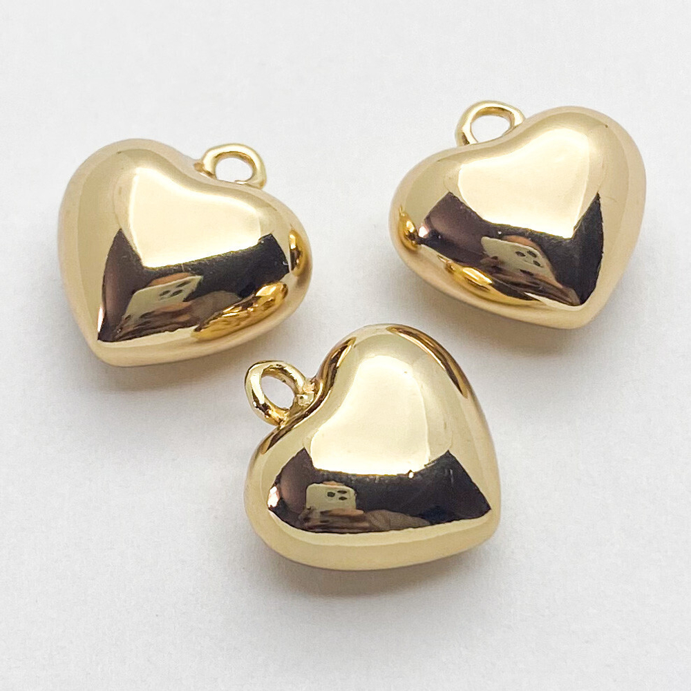Подвеска Сердце, цвет золото, размер 14*16 мм, цена за 1 шт