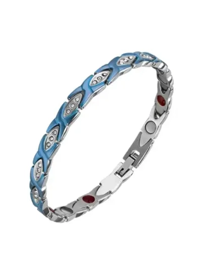 Магнитный браслет из титана с цирконом