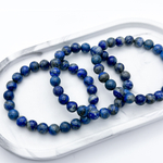 Браслет, лазурит, диаметр бусин около 8 мм, размер 17 см