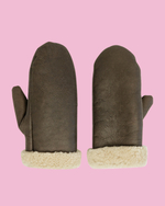 Рукавицы из коричневой овчины