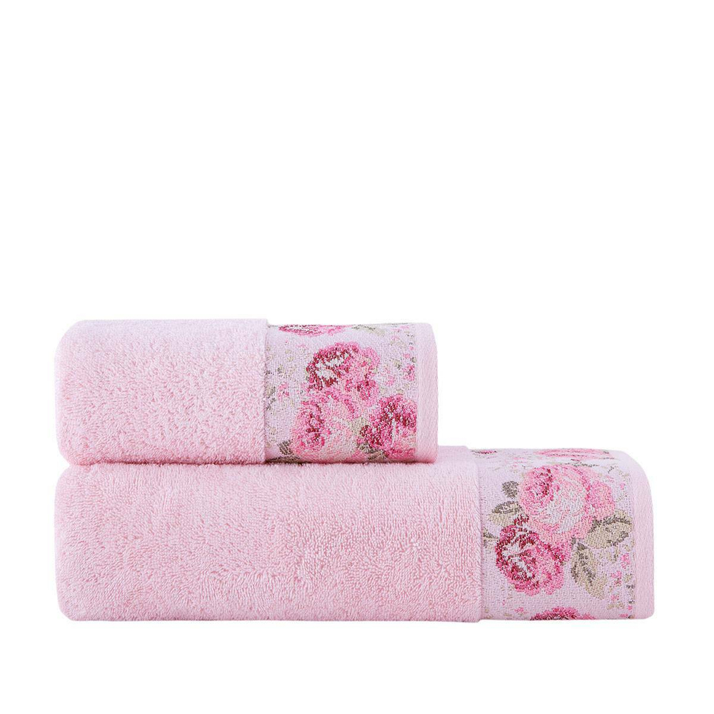 Полотенце 50х90 Arya home Desima розовое