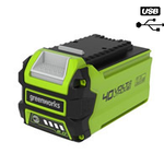 Аккумулятор с USB разъемом GreenWorks G40USB2, 2939407,40v, 2 А·ч