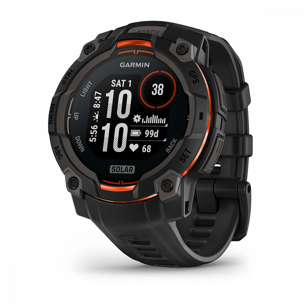 Умные часы Garmin INSTINCT 3 45 мм SOLAR BLACK