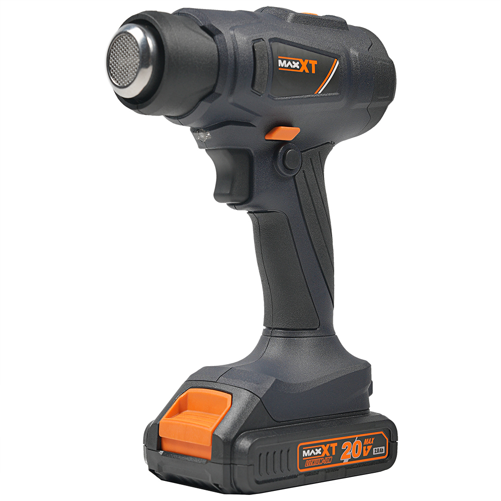 Аккумуляторный строительный фен MAXXT MDHG20VX2P 20V / 2.0Ah, 280–530 °C, 109–190 л/мин