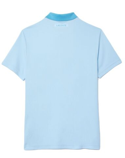 Мужское теннисное поло Lacoste Tennis x Novak Djokovic Fan Version - небесный