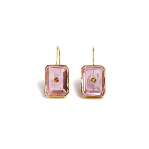 Tile Earrings in Rose