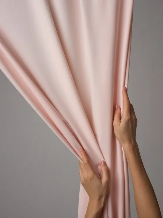 Микрофибра бельевая, эффект хлопка, Турция, пастельно-розовый