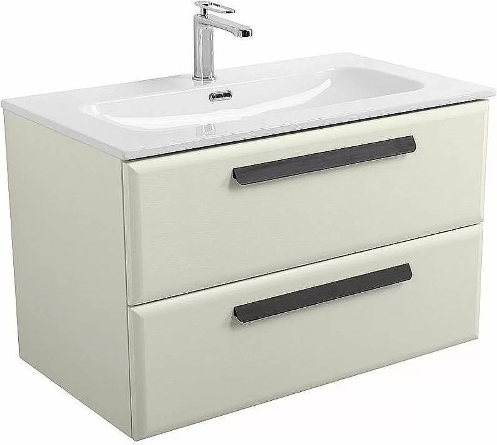Тумба с раковиной Cezares ECO-CER-N 80 ECO-CER-N-800-2C-SO-AS-P альпака брашированная