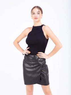 Юбка женская кожаная, юбка из эко кожи