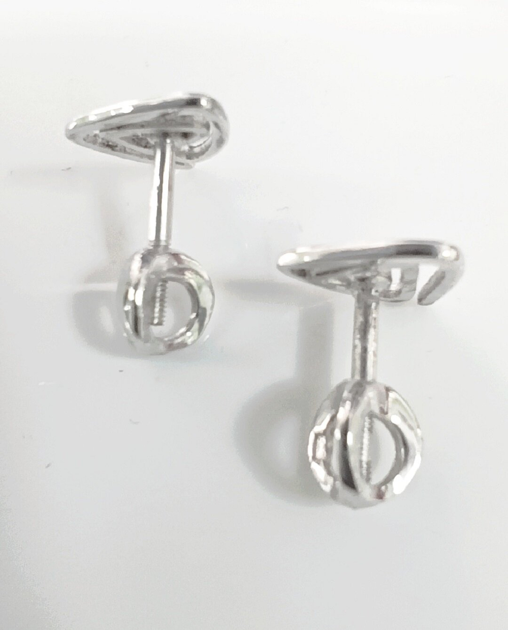 Серьги-пусеты Эстерелла, серебро 925 пробы, родированные/Ф
