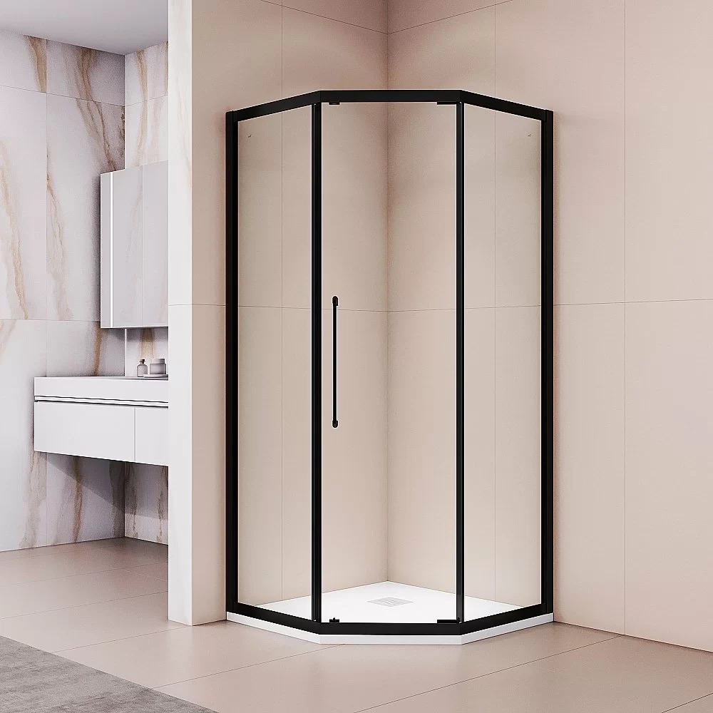 Душевой уголок RGW Passage PA-86B 38088600-14N 100x100 стекло прозрачное/профиль черный матовый