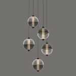 Подвесной светильник MD24022079-5A black/smoky