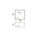 Мойка Omoikiri Taki 44-U/IF-GM нерж. сталь | Вороненая сталь