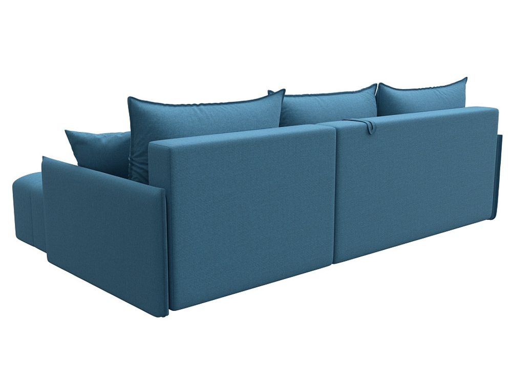 Диван угловой Лига-054 НПБ угол универсальный РОГОЖКА Амур 10 голубой