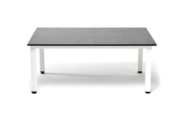 "Канны" журнальный столик из HPL 90х60, H40, каркас белый, цвет столешницы "серый гранит"