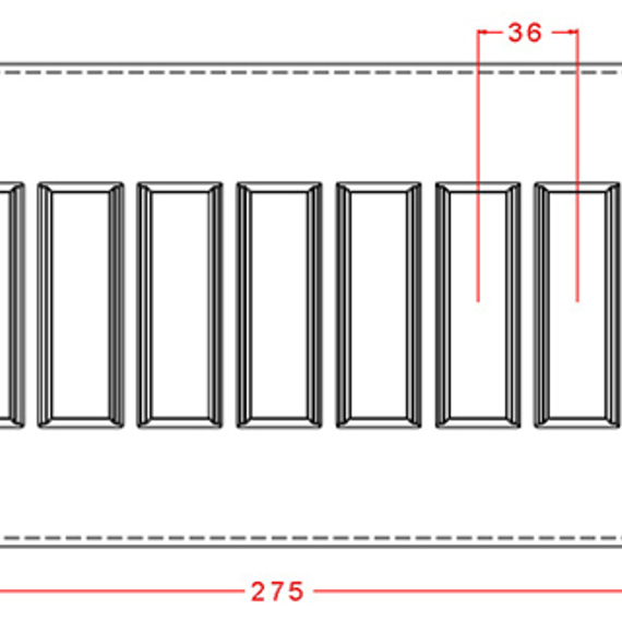 164 | Форма для шоколадных батончиков (275*175 мм)