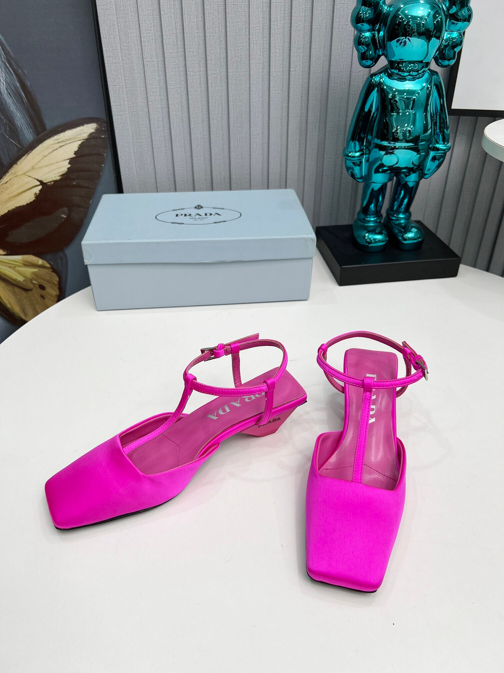 Prada Satin Slingback Pumps
