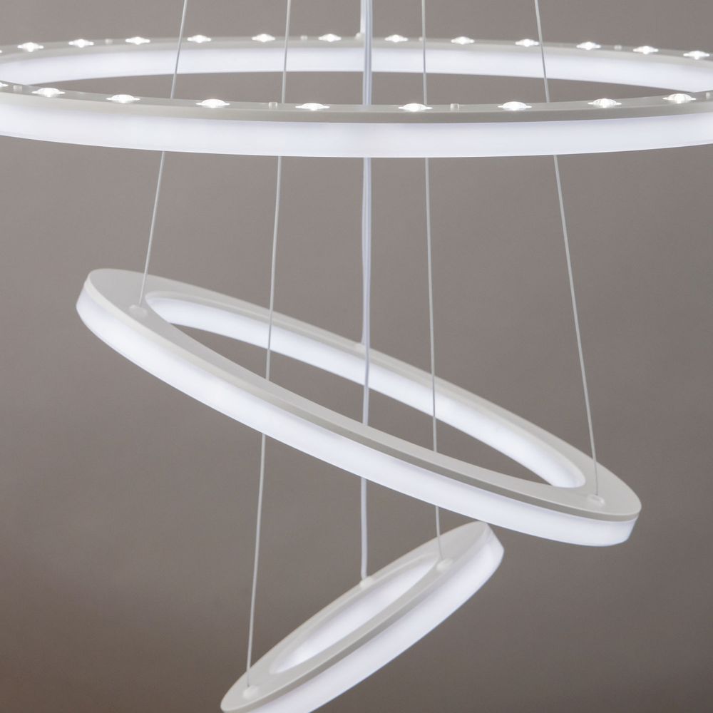 Citilux Электрон Смарт CL710A104S Умная люстра подвесная Белая