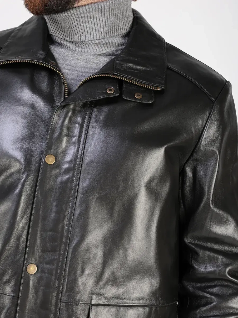 Кожаная куртка демисезонная