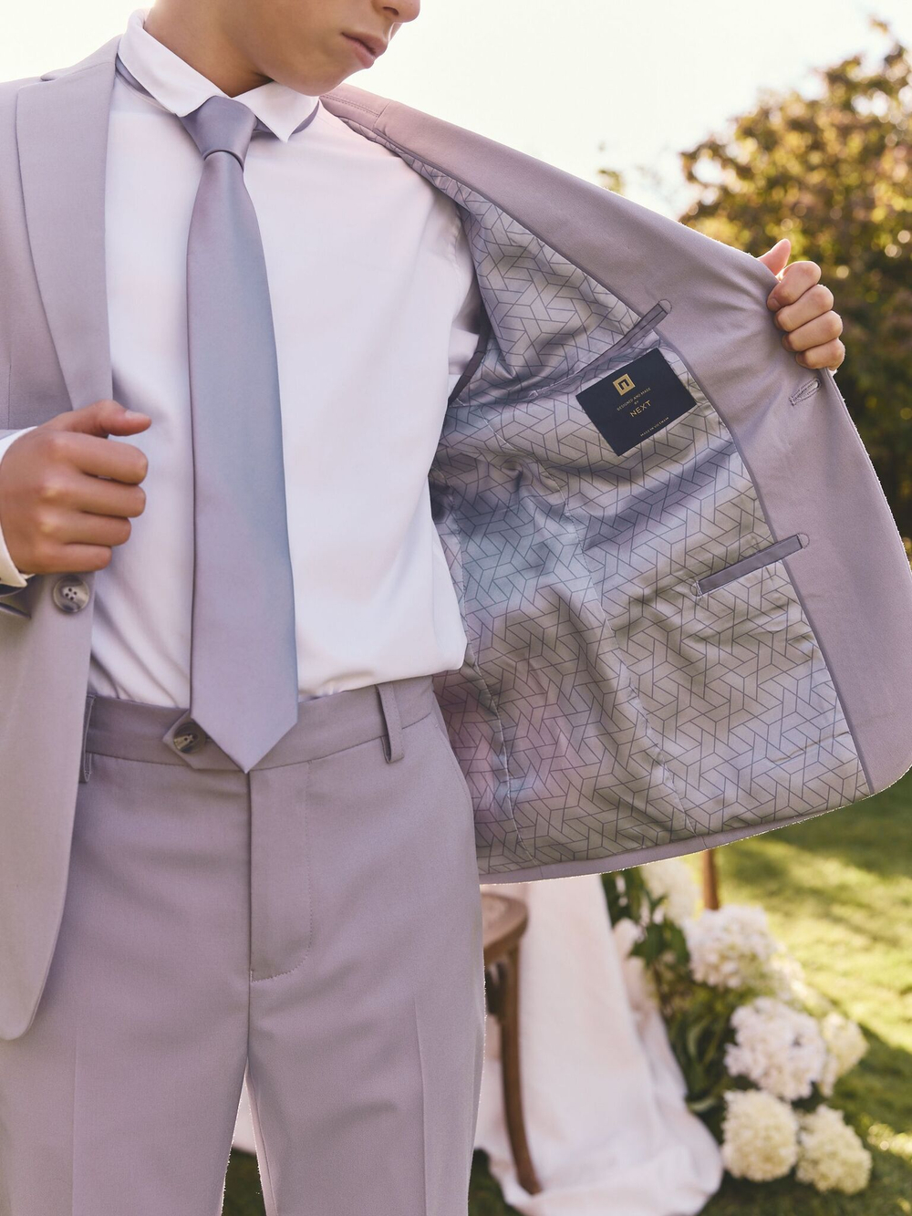 Пиджак для мальчика Next E70-131, Сиреневый