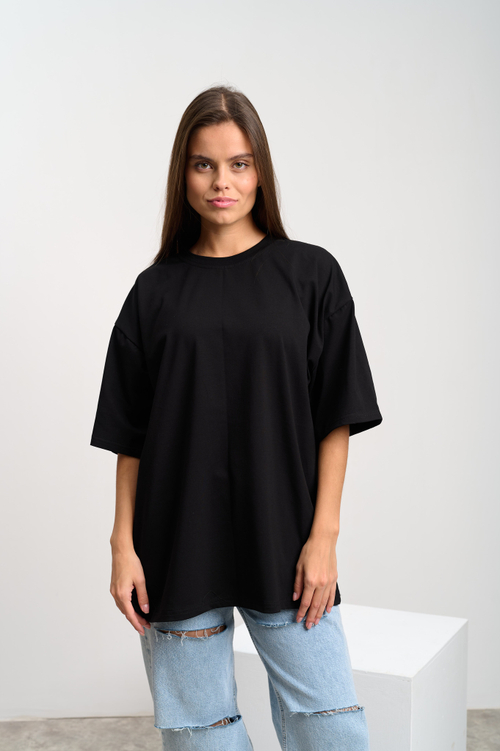 Футболка  женская оверсайз черный "Йошкар-Ола"