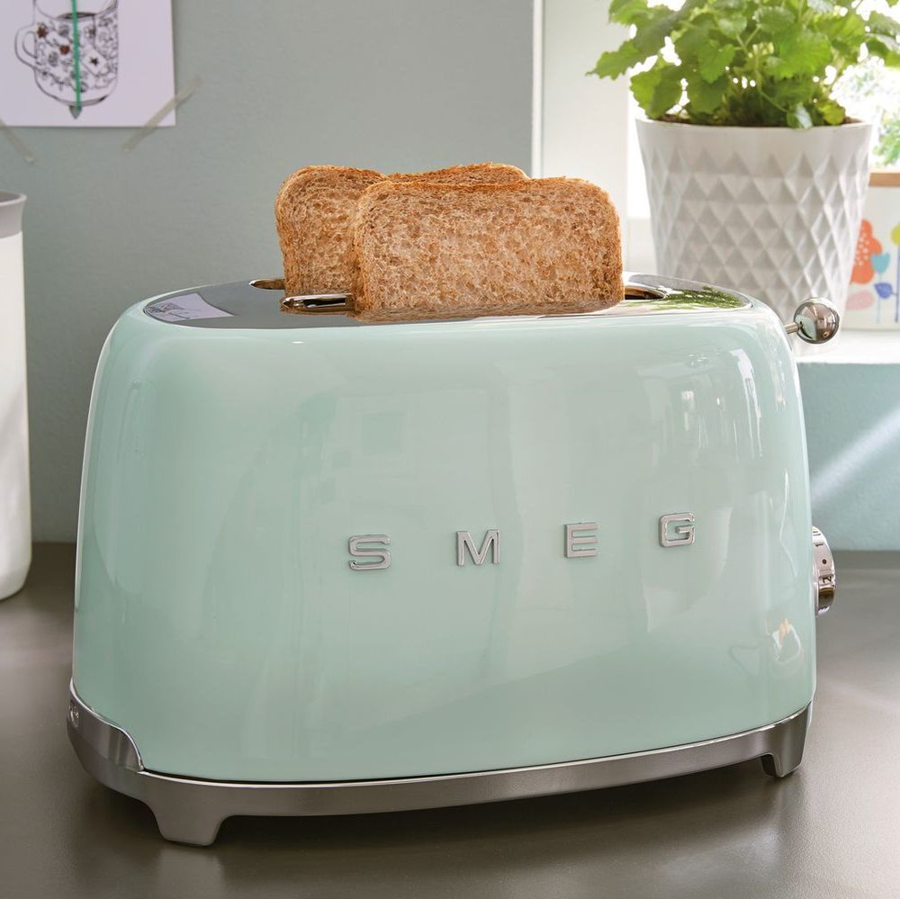 Тостер Smeg Стиль 50-х годов для 2 тостов зеленый Италия детали