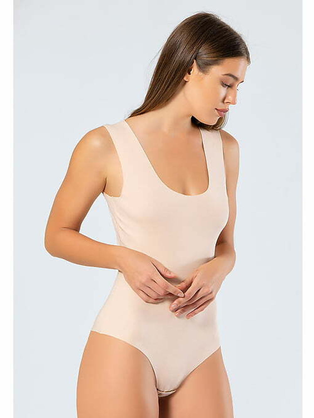 Боди женское бежевый