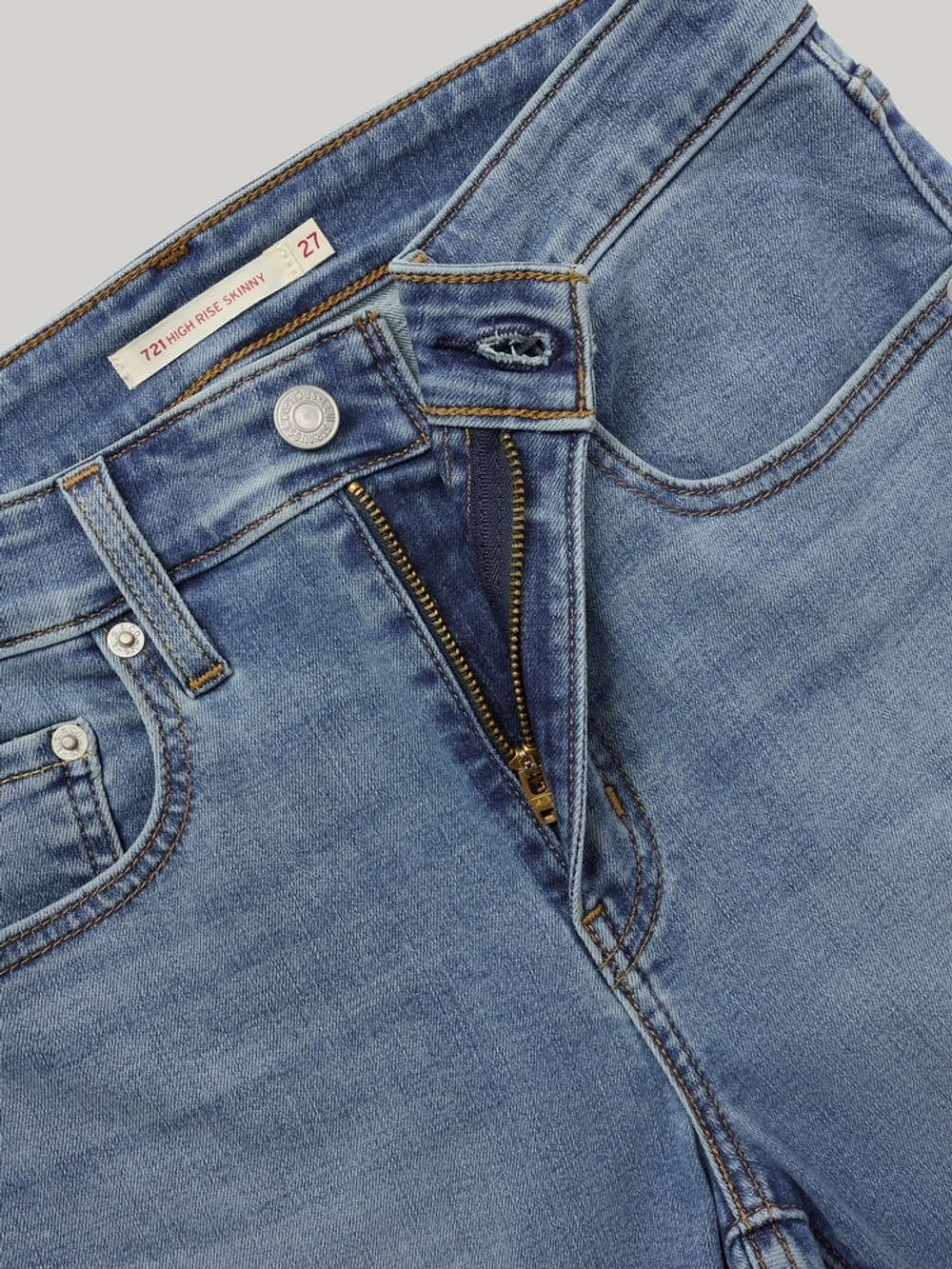 Женские облегающие джинсы с завышенной талией Levi's 721 High Rise Skinny 18882-0856, Утепленные